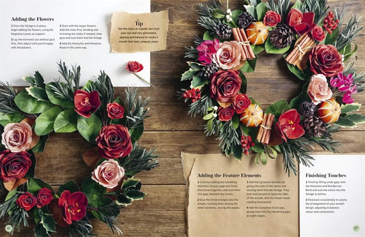 CRAFT EVENT - Bouquet in A Book Xmas Wreath