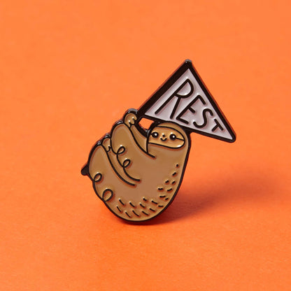 Resting Sloth - Enamel Pin Badge