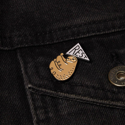 Resting Sloth - Enamel Pin Badge