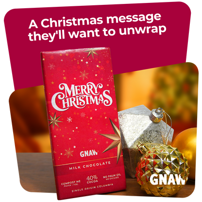 Merry Christmas Milk Chocolate Bar | 80g