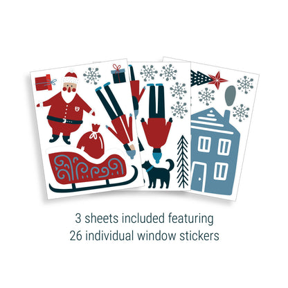 Scandi Christmas Window Stickers
