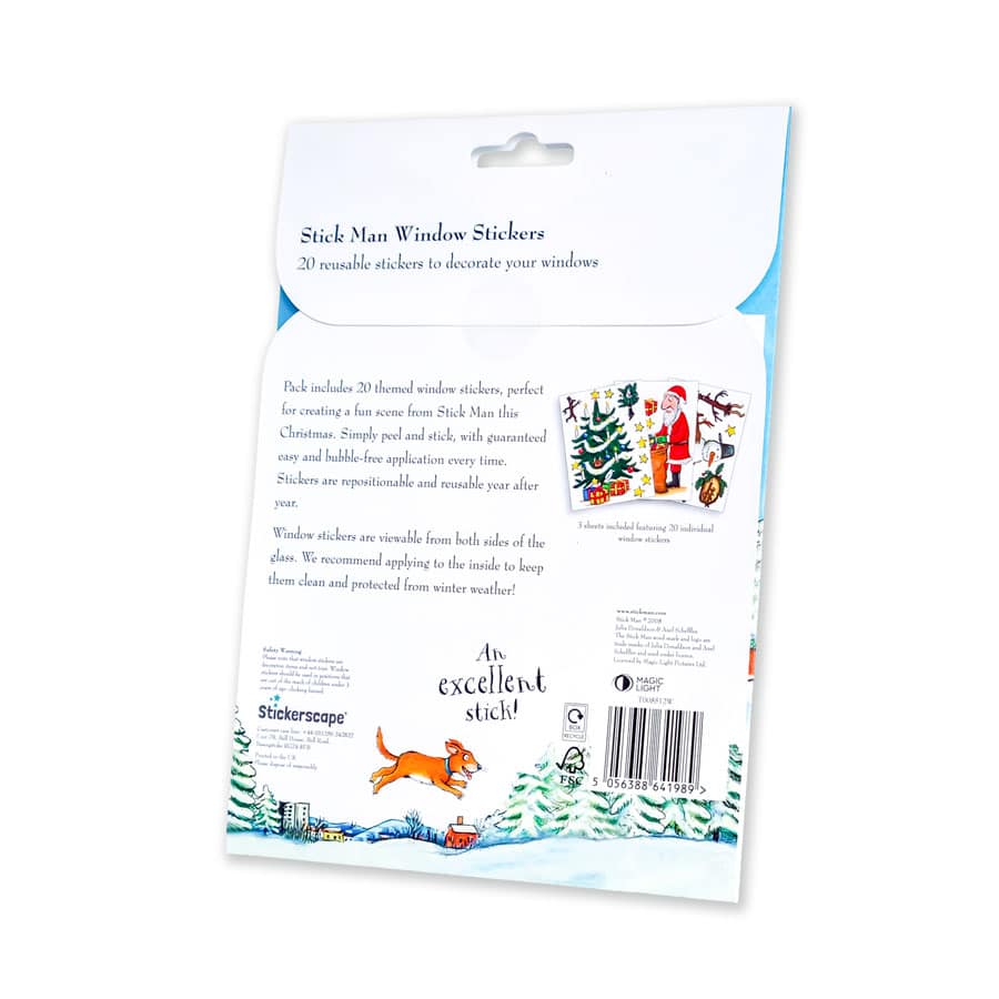 Christmas Stick Man Window Stickers
