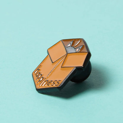 Happiness (Cat In A Box) - Enamel Pin Badge