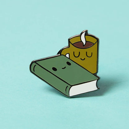 Book And Mug - Enamel Pin Badge