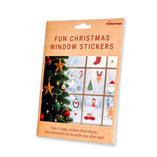 Fun Christmas Window Stickers Flatpack