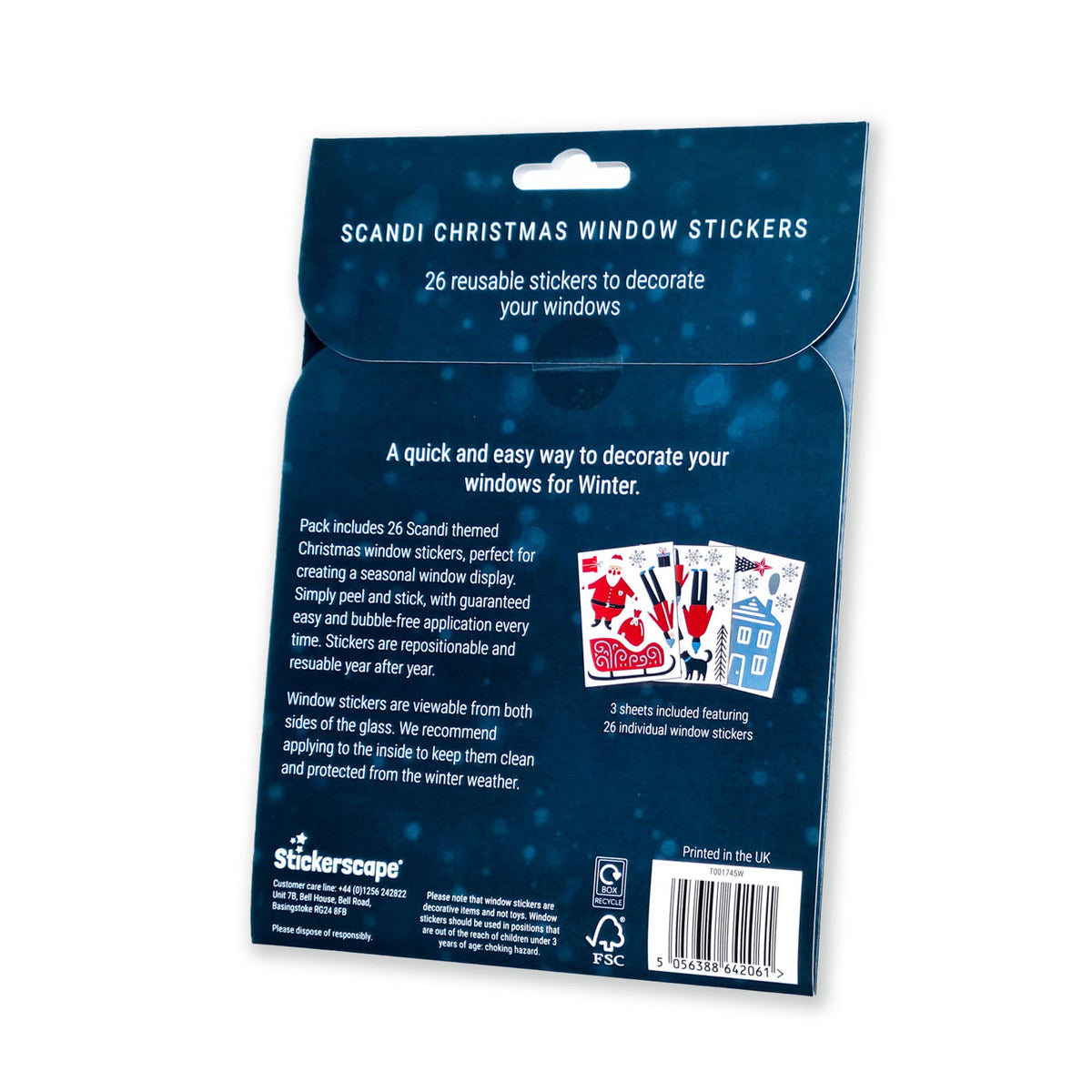 Scandi Christmas Window Stickers