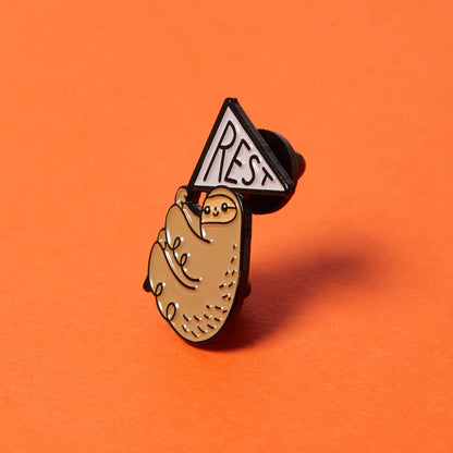 Resting Sloth - Enamel Pin Badge