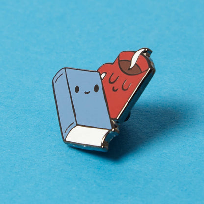 Book And Mug - Enamel Pin Badge