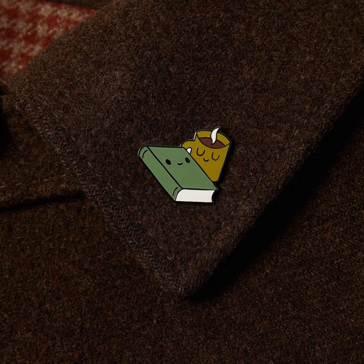 Book And Mug - Enamel Pin Badge