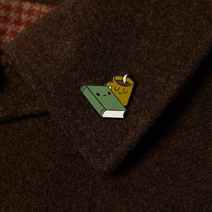 Book And Mug - Enamel Pin Badge