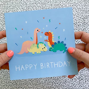 Kids Dinosaur Birthday Card