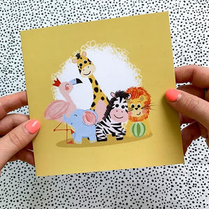 Safari Animals Card